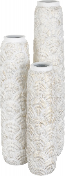 Ваза полігумова біла Blondie 15,5х15,5х75 см