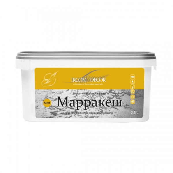 Декоративна фарба Ircom Decor Марракеш Matt біле срібло 2,5 л