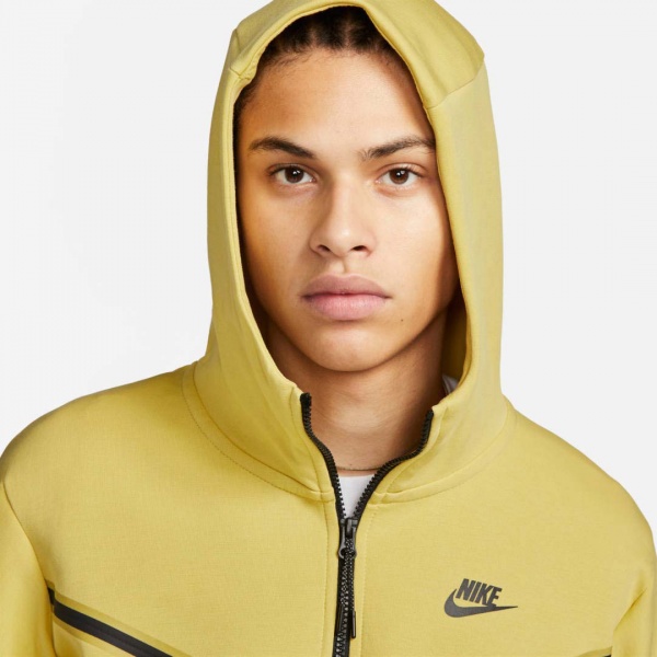 Джемпер Nike M NSW TCH FLC HOODIE FZ WR CU4489-700 р. S желтый