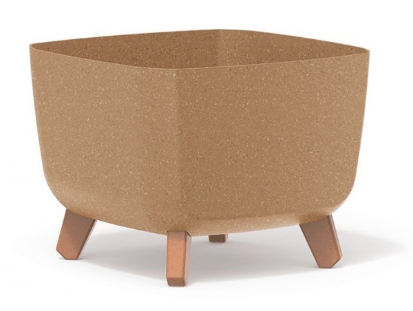 Горщик для квітів PRP Gracia Square Eco Wood 300 мм на ніжках бежевий квадратний (70009-4665) 