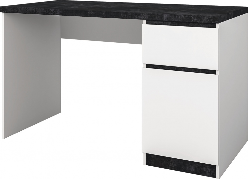 Стол письменный Світ Меблів 1Т Мия 760х1280х600 мм нимфея альба/черный