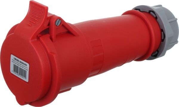 Розетка силовая переносная с заземлением Expert 3p+PE (224) 380В 32А IP44 серый