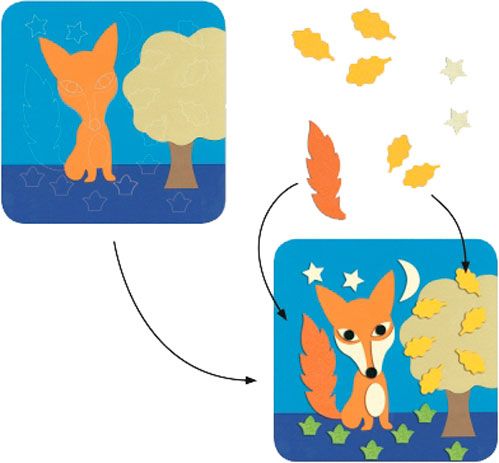 Набор для творчества Djeco Аппликация самоклеющаяся Сладкая природа DJ09864