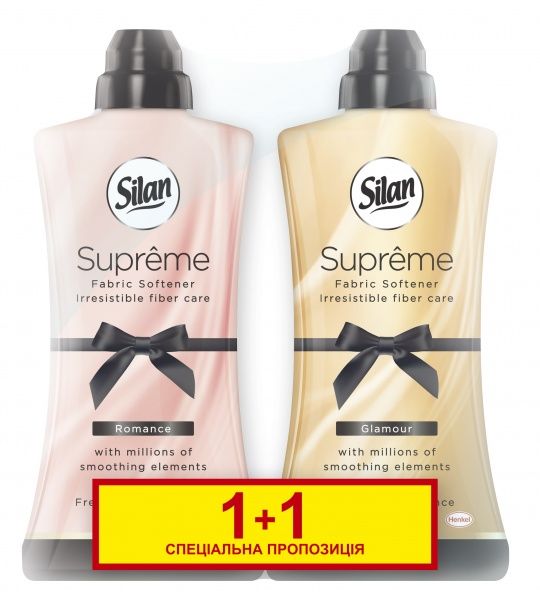 Кондиціонер для білизни Silan Supreme Романтика + Supreme Гламур 2,4 л