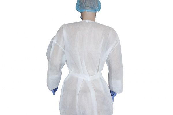 Халат из спанбонда на поясе 25 г/кв. м р. XXXXL рост универсальный белый