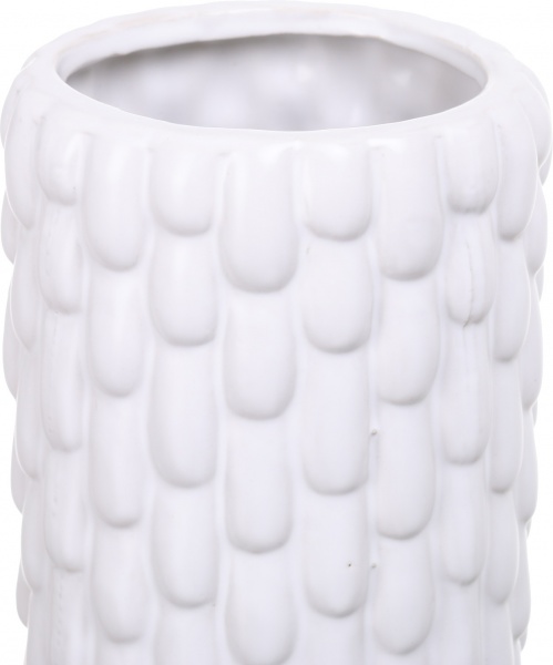 Ваза керамічна біла Falled 11,5х25,5 см