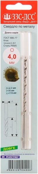 Сверло по металлу ВИЗ Р6М5 78x119 мм 4 мм 512910400