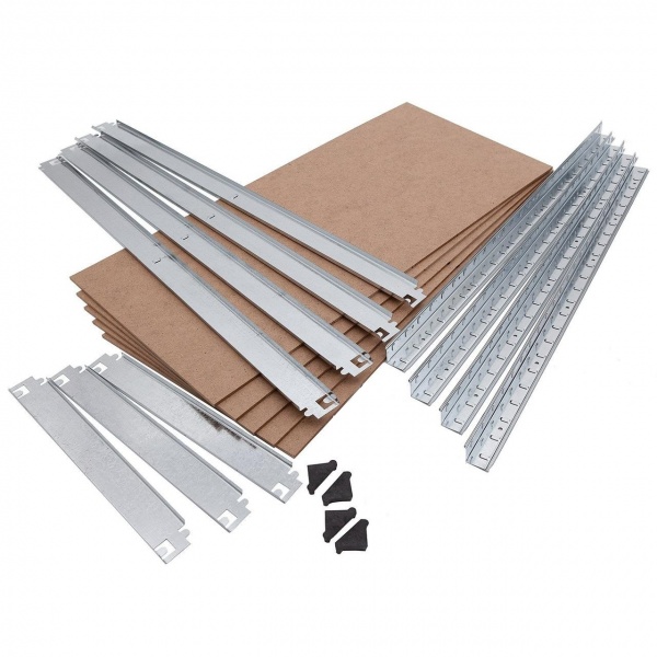 Стелаж металевий Меткас Бюджет оцинкований 1800x900x600 мм ДСП полиця 5 шт. цинк 