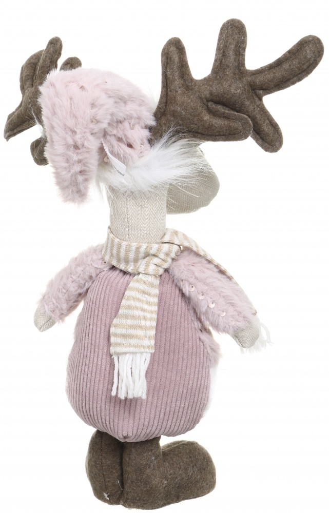 Декорація новорічна лось стоячий пудра 24х44 см LF2241024