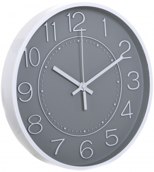 Часы настенные Optimal бело-серый 30х30х4 см