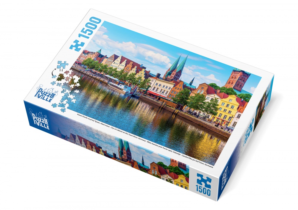 Пазл PUZZLEVILLE Місто Любек на річці Траве, Німеччина 1500 елементів PZL1500_5