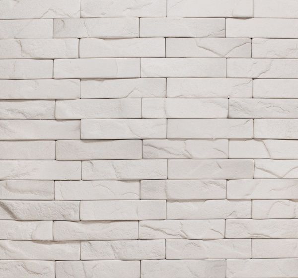 Плитка гипсовая прямая RUSTIKA Марсель белый 0,44 кв.м 