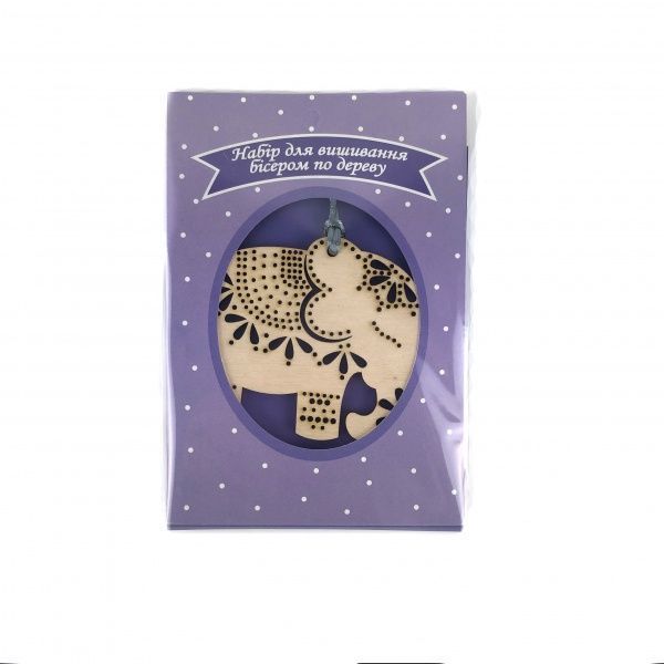 Набір для творчості Вишивання бісером по дереву Слон Аплі-Краплі 
