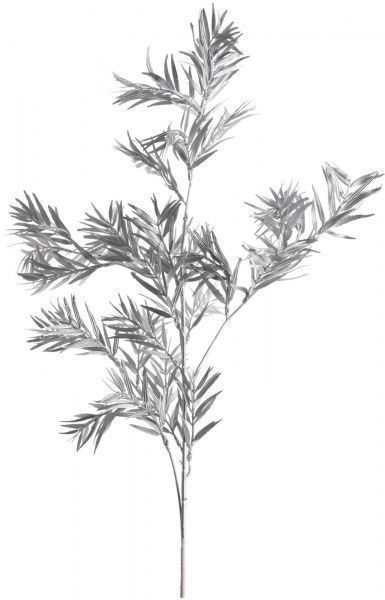 Веточка декоративная серебряная 100 см 
