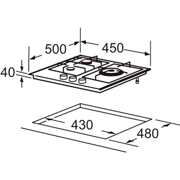 Варочная поверхность Interline HGG 744 FGT BA