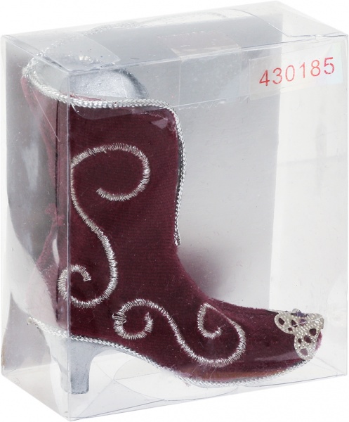 Новорічна декорація Пластиковий черевичок 8,5 см