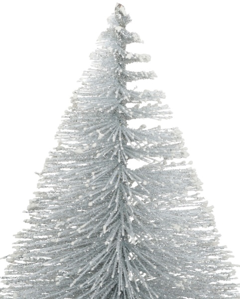 Елка декоративная настольная серебряная 13x30 см