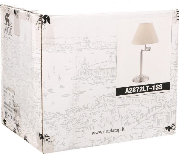 Настольная лампа декоративная Arte Lamp California 1x60 Вт E27 матовое серебро A2872LT-1SS 