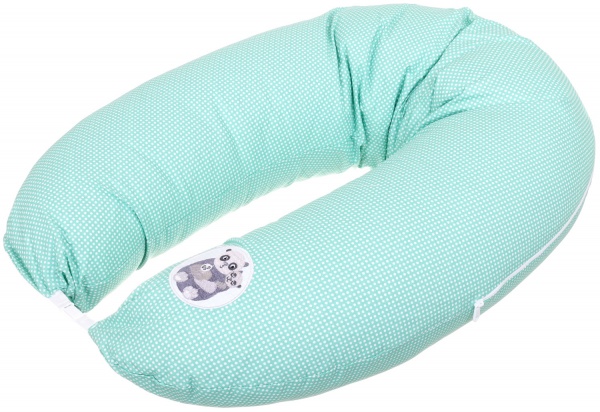 Подушка для кормления Papaella Горошек 30x170 см ментоловый 