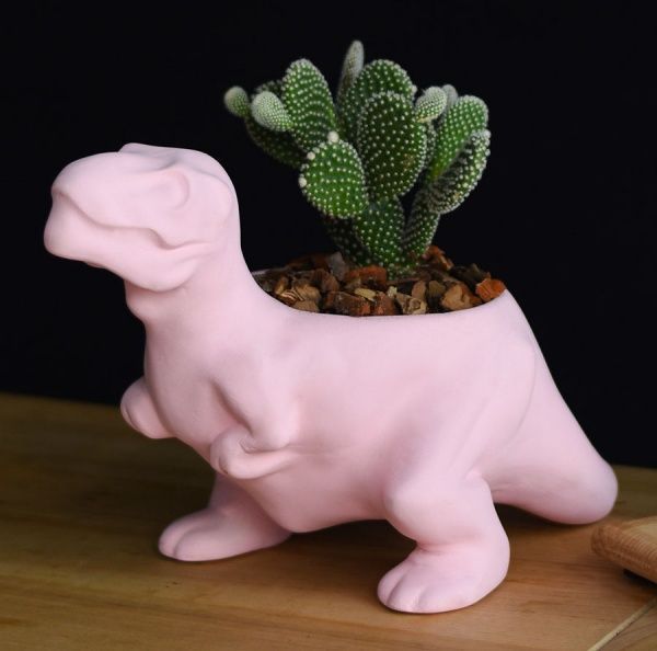 Кашпо Animal Land Тиранозавр рожевий Дон Пион