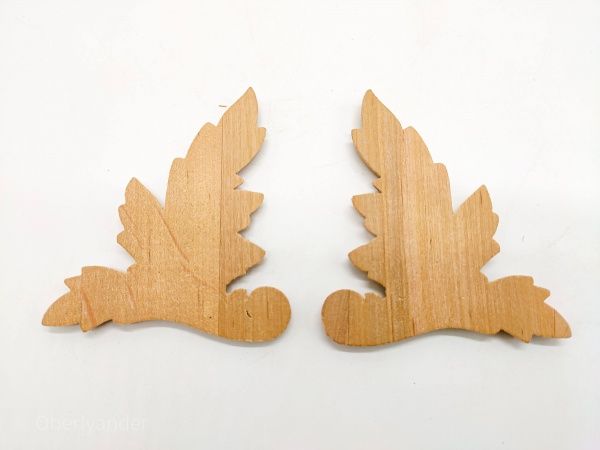 Декоративная панель деревянная угловая 2 шт., CN.02.60 56х60x3 мм 