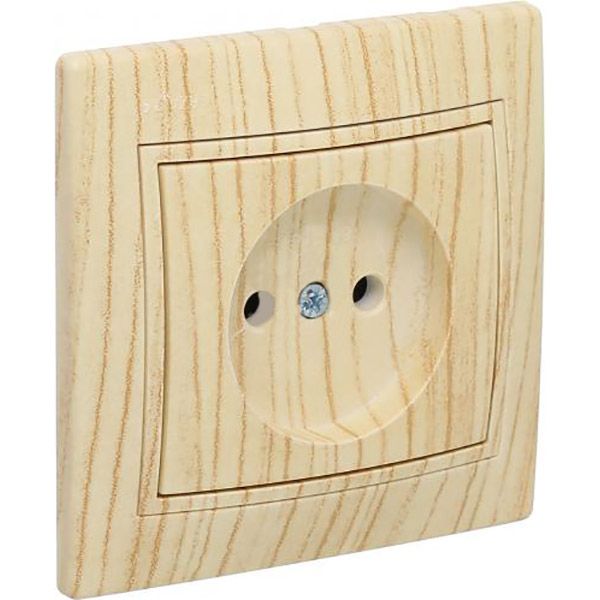 Розетка без заземлення Lezard Mira дуб вибілений матовий 701-5252-121B