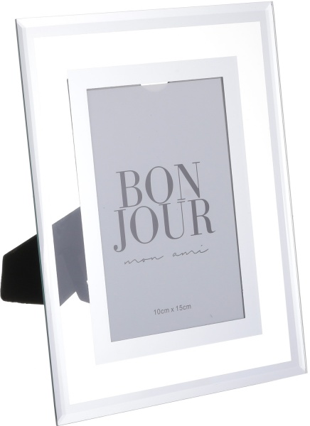 Рамка для фото Bonjour 1 фото 10x15 см серебряный 