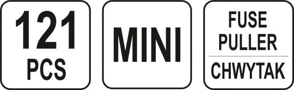Предохранители YATO Mini в ассортименте 121 шт.