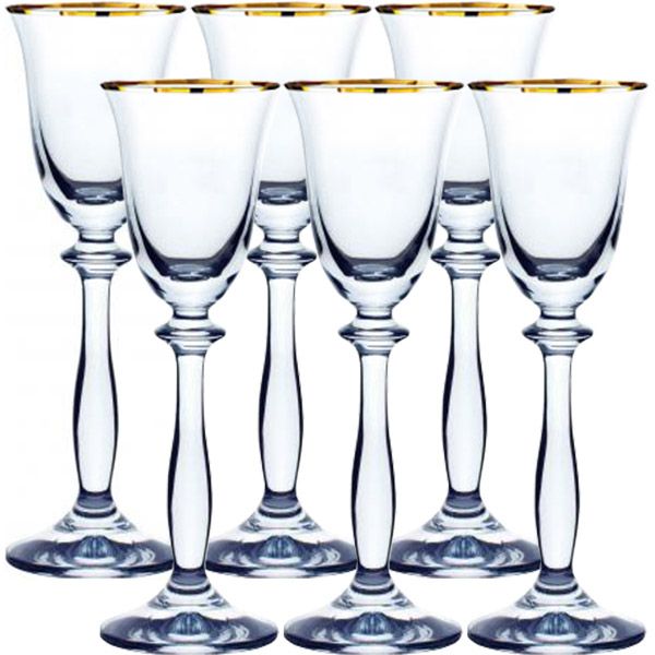 Набір чарок Bohemia Angela Optic золото 60 мл 6 шт