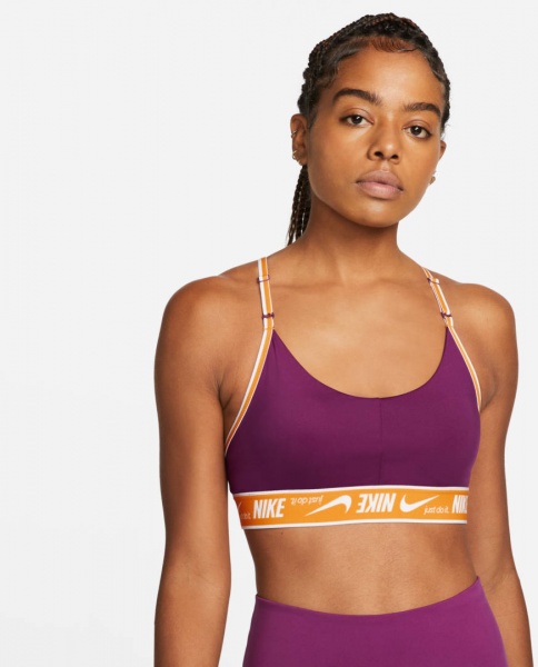 Бра Nike W NK DF INDY LOGO BRA DM0560-610 р.S темно-фіолетовий