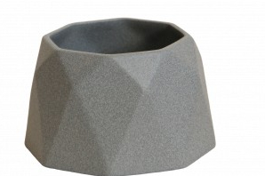 Горшок керамический Ориана-Запорожкерамика №1 фигурный 0,35 л серый металлик (074-1-004) 