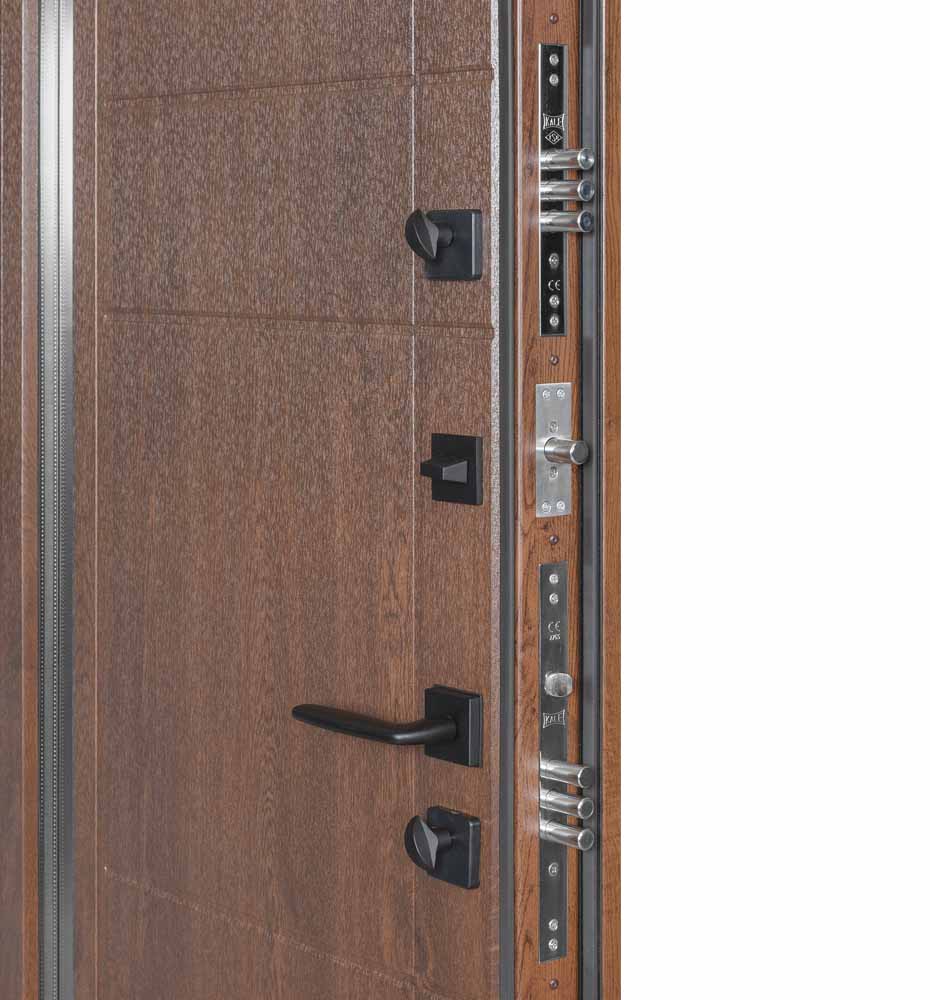 Дверь входная Булат Термо Хаус 705 дуб бронзовый / орех 2050x950 мм правая