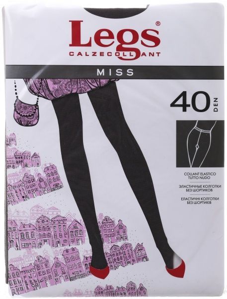 Колготки женские Legs 111 MISS 40 den grigio р. 1 / 2 светло-серый 