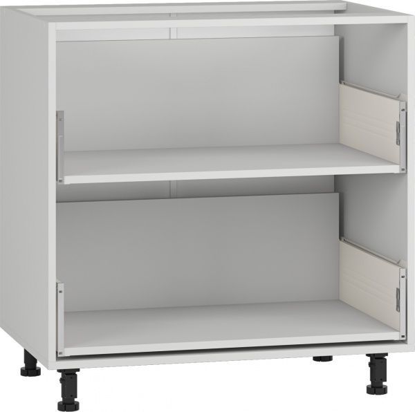 Тумба нижняя Грейд с 2 метабоксами (стандарт) 800x820x522 мм серый 