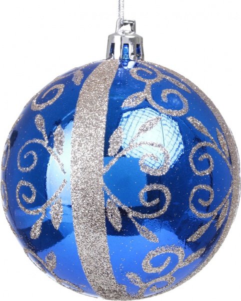 Набор елочных шаров орнамент d 80 мм 4 шт./уп.
