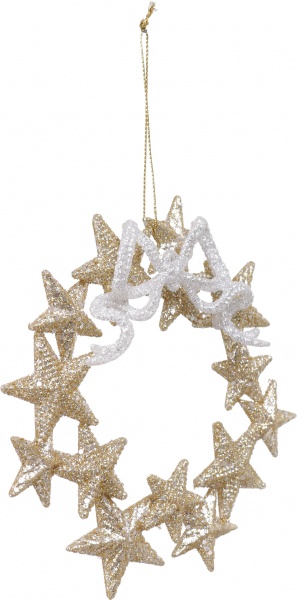 Подвеска пластиковая Global Treasure Веночек из звезд 14 см в ассортименте P2117014-B1/4