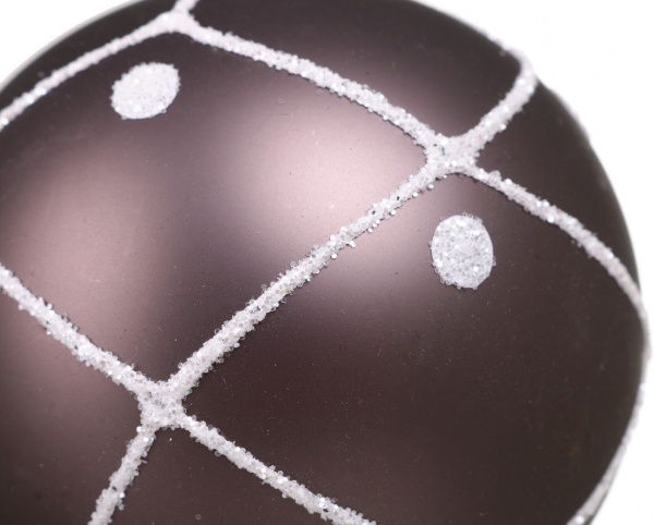 Шар новогодний орнамент d 80 мм в ассортименте .0182