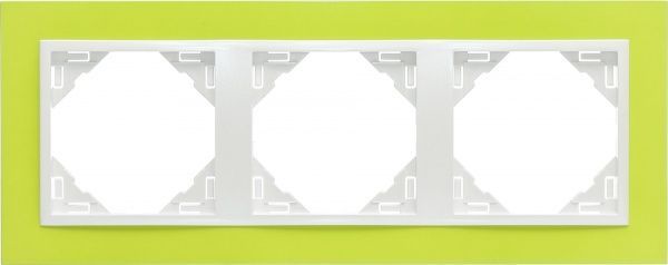 Рамка трехместная Efapel ANIMATO Logus универсальная зеленый 90930 TDG