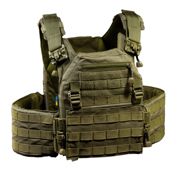 Плитоноска UKRTAC з системою швидкого скидання (Khaki), ткань Cordura 500 