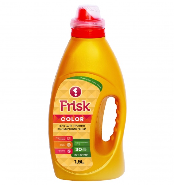 Гель для машинной и ручной стирки Frisk Color Премиальное качество 1,5 л 