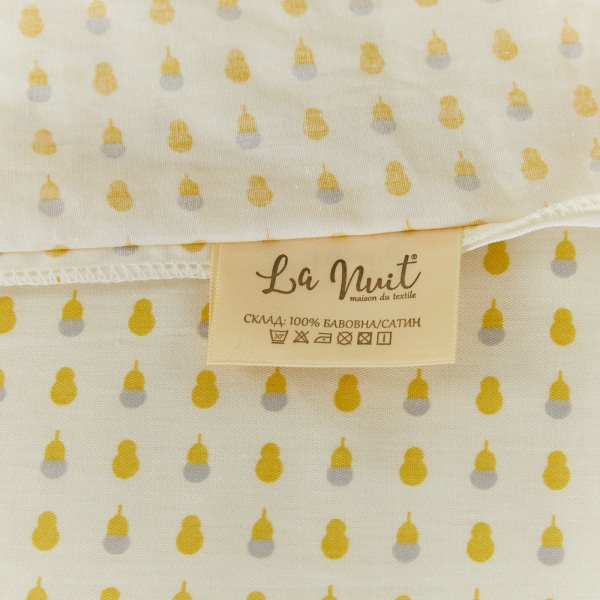 Комплект постільної білизни Matina 2 жовтий із білим La Nuit 