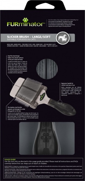 Щетка-пуходерка FURminator мягкая для кошек и собак (153214)