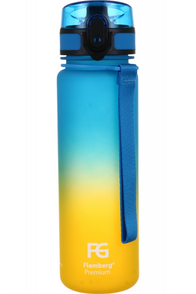 Бутылка для воды Flamberg Premium Fusion 500 мл желтый с голубым