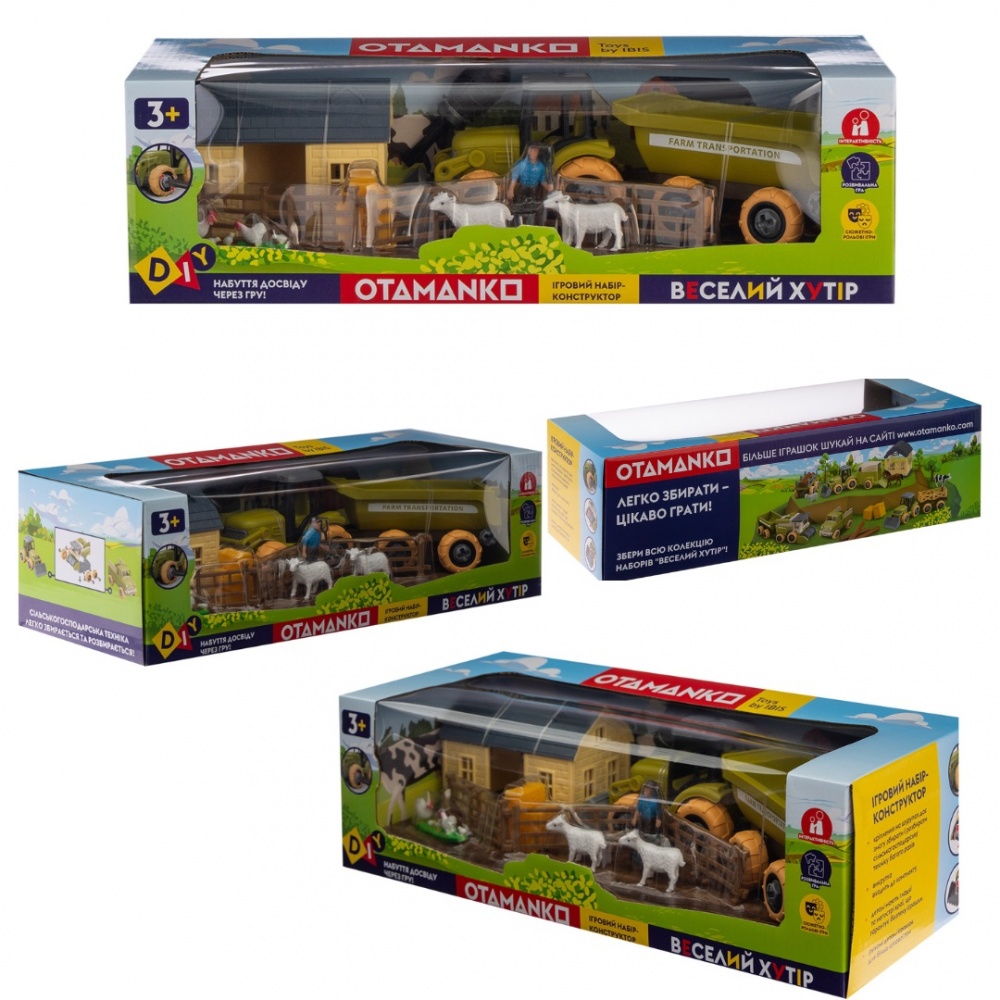 Игровой набор OTAMANKO Веселый хутор (трактор с прицепом и ферма с овцами и курами) 532.01.60