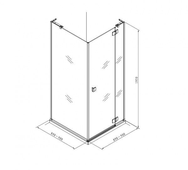Душевая кабина Koller Pool квадратная Chrome/clear