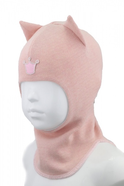 Шапка для девочки Beezy Кошка р.50-52 персиковый 1750 