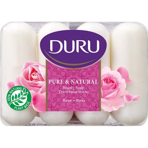 Мило Duru Pure&Natural Троянда 85 мл 340 г 4 шт./уп.