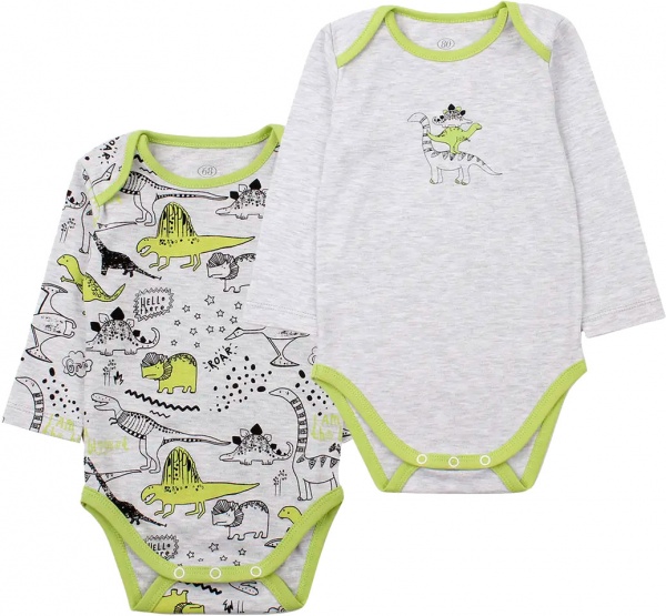 Человечек унисекс Фламинго ясельный 2 шт. 449-222 р.80 оливковый 