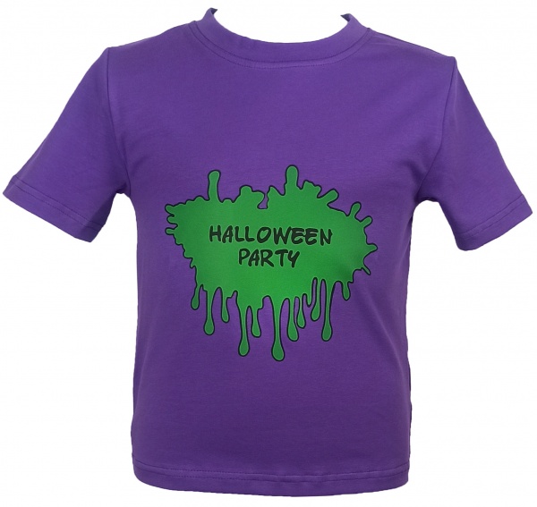 Футболка для девочек/для мальчиков WP Merchandise Halloween Клякса р.140–146 фиолетовый 22146 