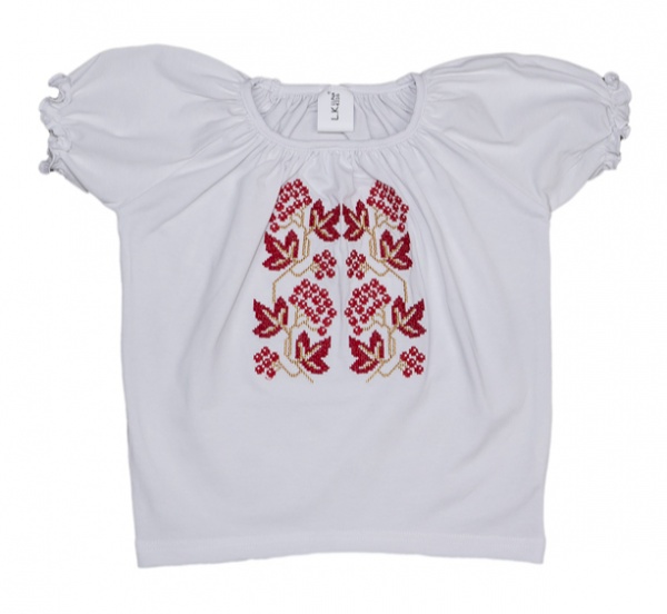 Вышиванка для девочек Luna Kids Калина р.116 белый 